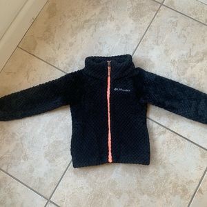 Columbia Girls Dark Fleece Zip up Jacket Sz XXS 4-5